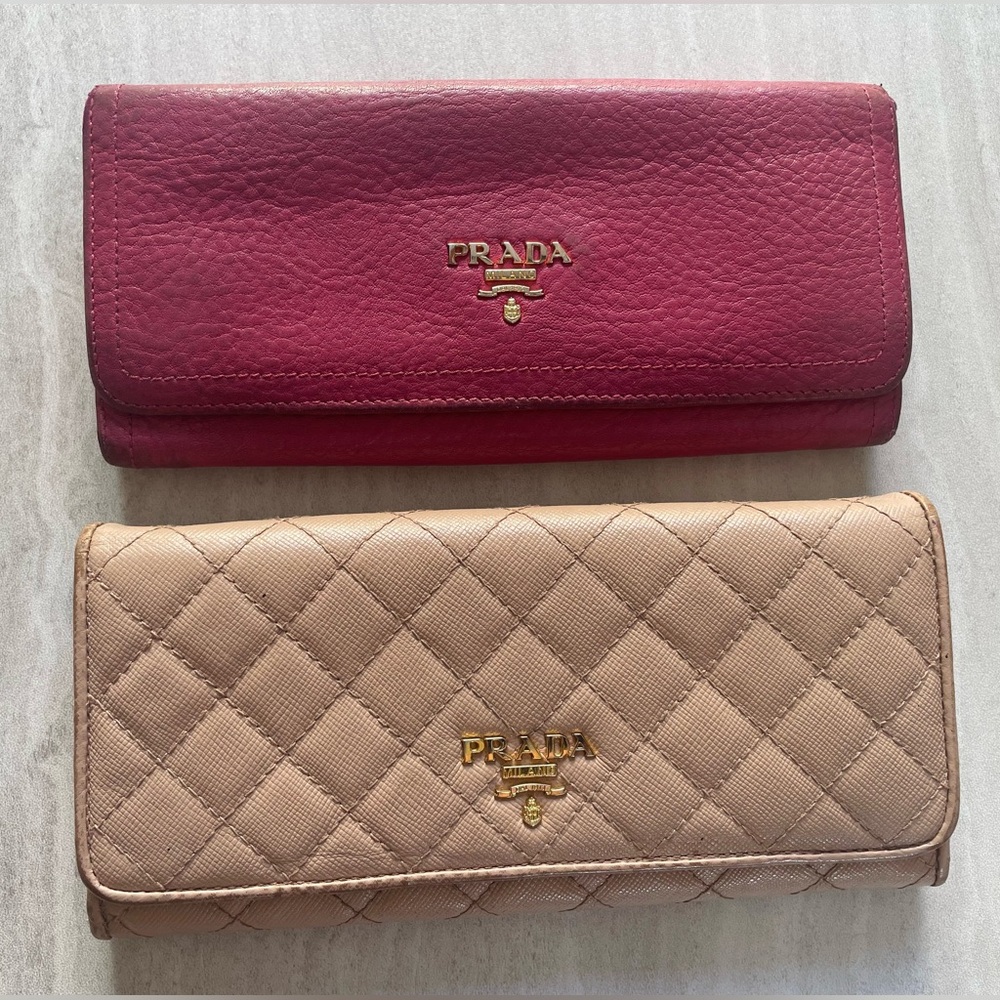 2 Prada Long Wallets - Pre Loved, Authentic